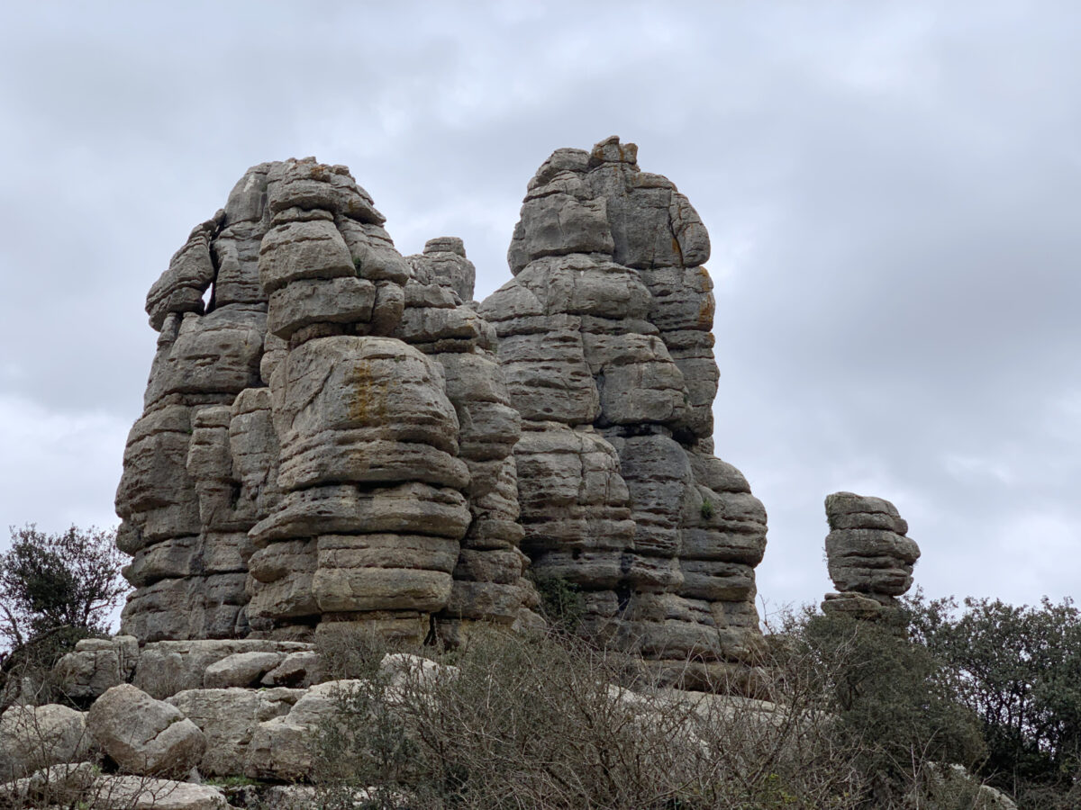 Kamnite strukture v parku Torcal de Antequera.