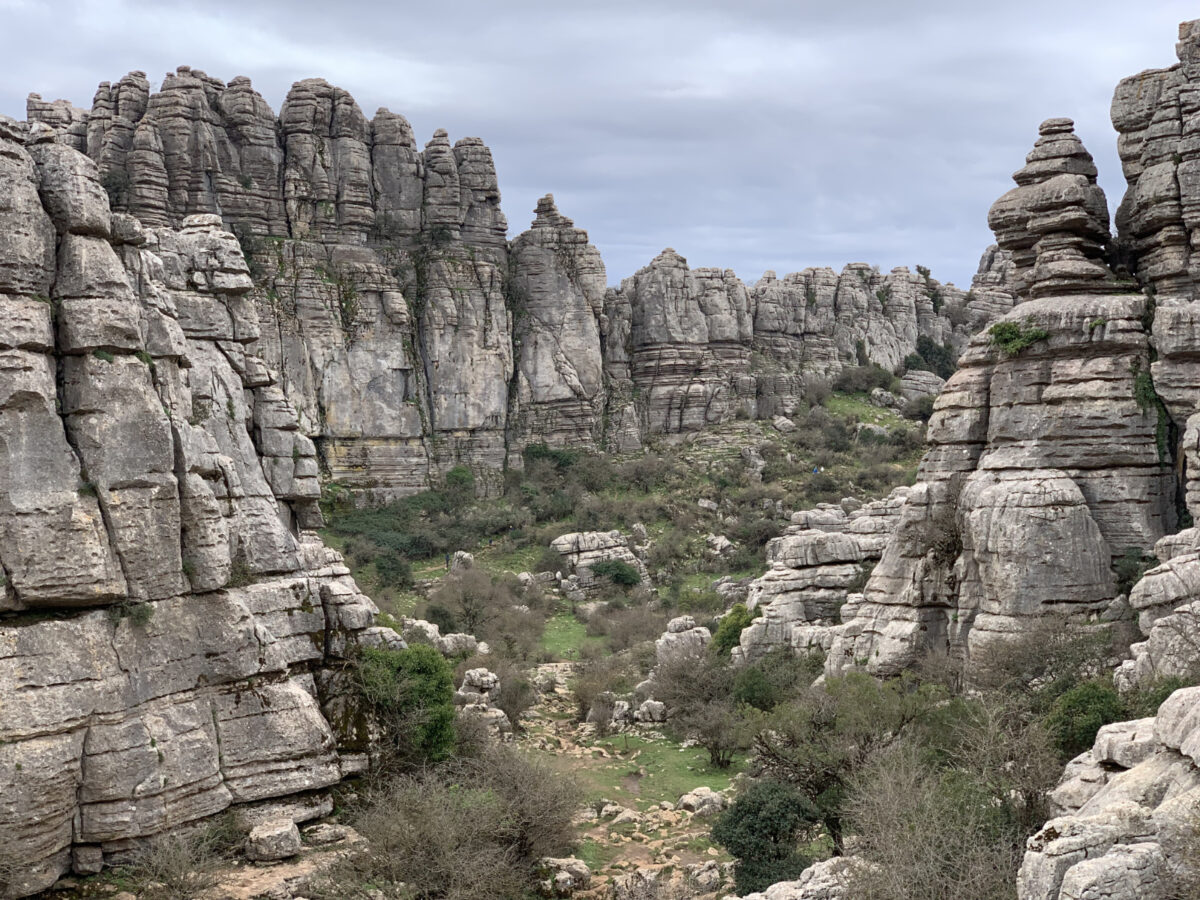 Razgledi v parku Torcal de Antequera so bili izjemni, škoda le, da vreme ni bilo lepše.